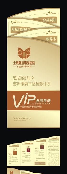 医疗养老VIP会员手册创意折页