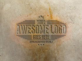 LOGO效果图样机贴光盘铅笔logo