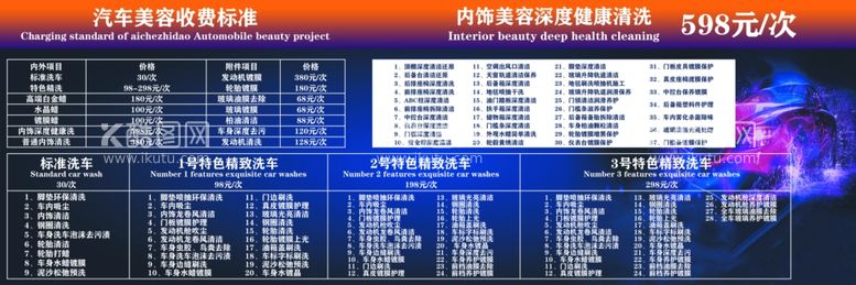 编号：36064412220535584332【酷图网】源文件下载-汽车美容收费标准