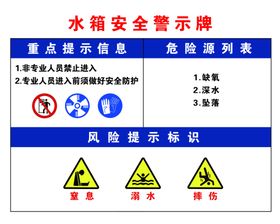 水箱安全警示