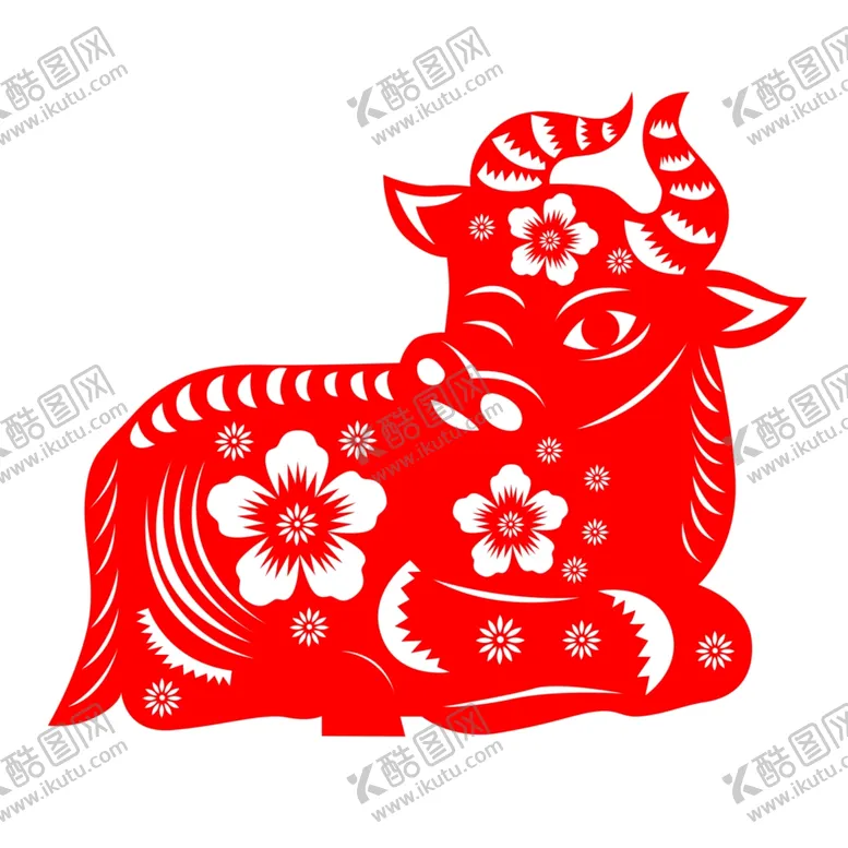 编号：94475204201411373813【酷图网】源文件下载-2021牛年剪纸插画