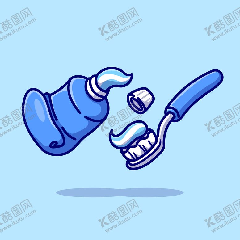 编号：12487210231120068501【酷图网】源文件下载-卡通牙膏牙刷