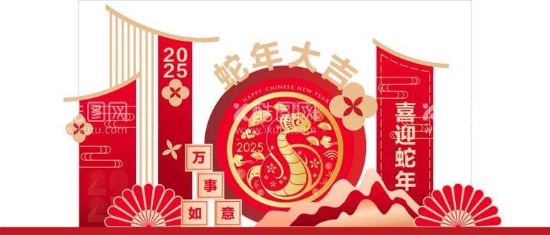 编号：77250203062351057668【酷图网】源文件下载-新年美陈