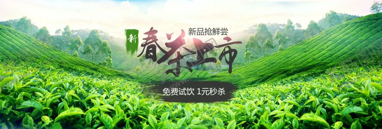 编号：90387610070745207294【酷图网】源文件下载-小清新风淘宝京东茶叶海报