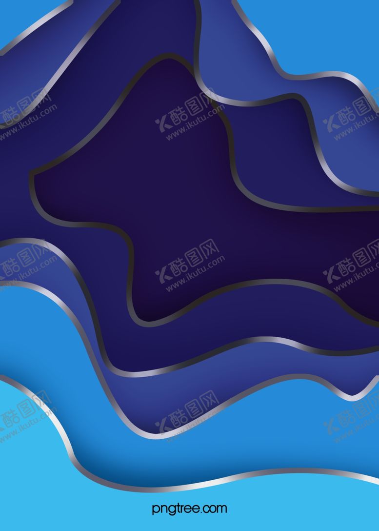 编号：54367509221652422934【酷图网】源文件下载-剪纸镶边蓝色渐变流线背景