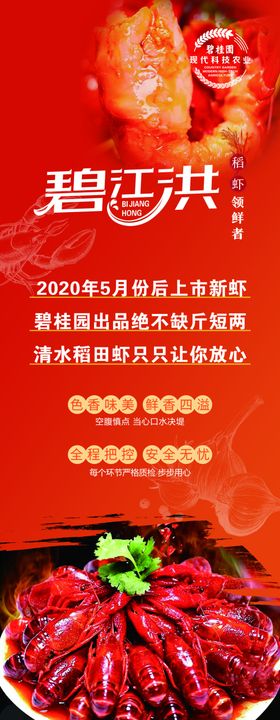 小龙虾展架易拉宝