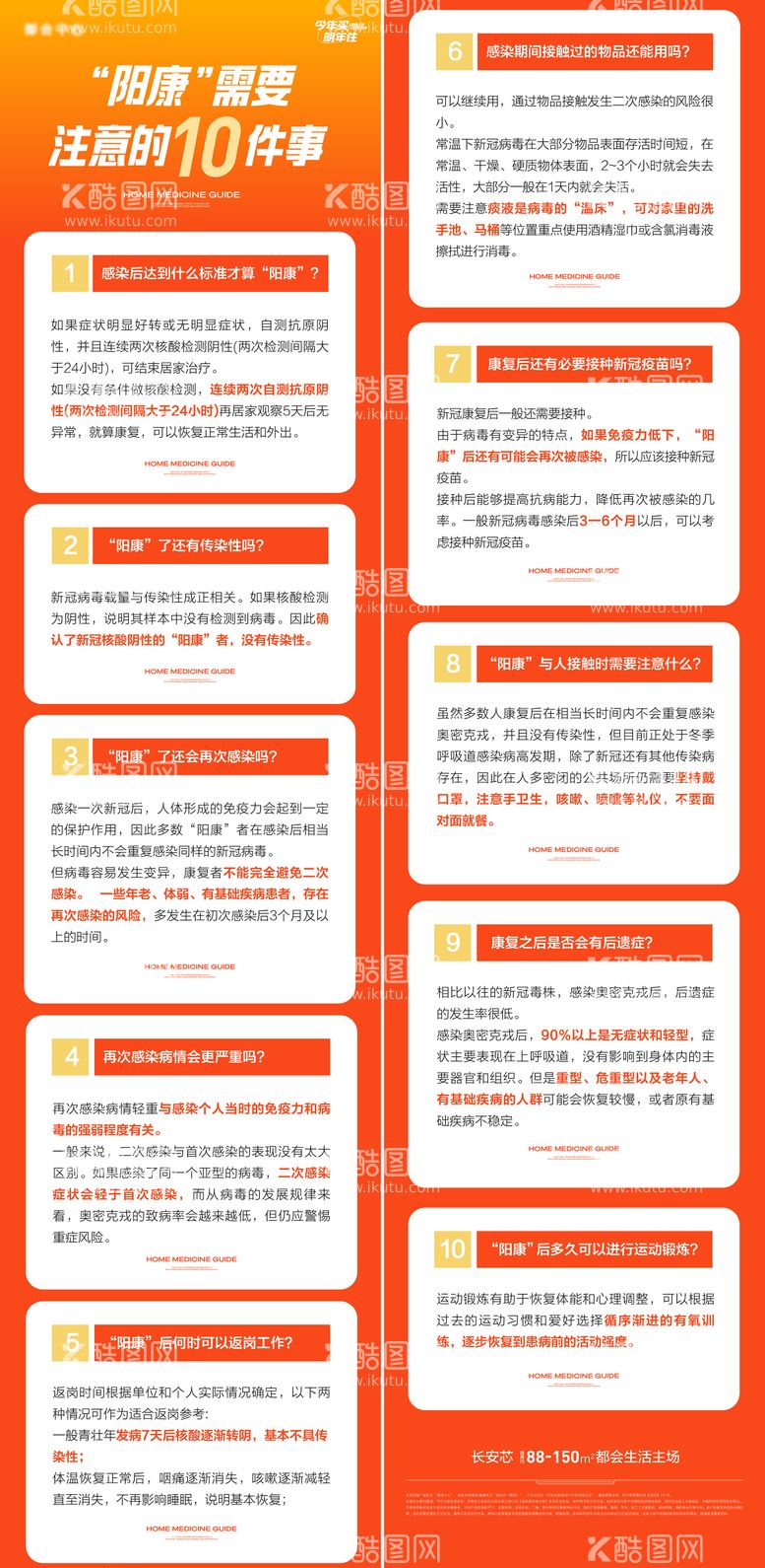 编号：77741811190353225118【酷图网】源文件下载-疫情康复需要注意事项长图海报