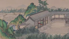 红楼梦场景精美工笔画