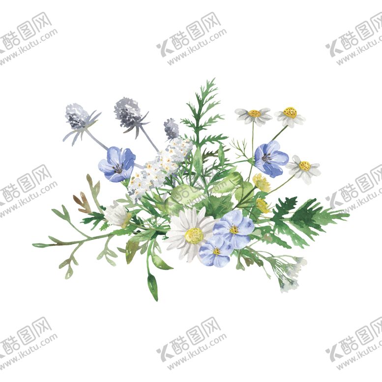 编号：26460005180437232994【酷图网】源文件下载-水彩植物花朵装饰
