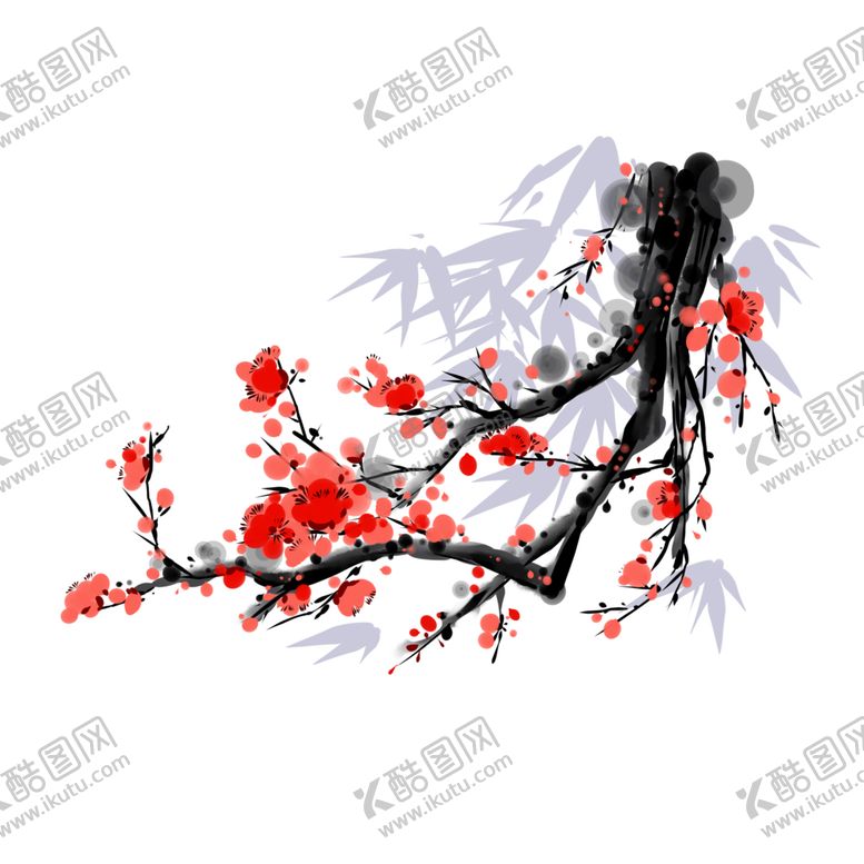 编号：78650709290104025106【酷图网】源文件下载-中国风水墨梅