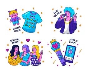 可爱贴图案插卡哇伊