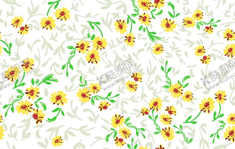 编号：14975209242011513674【酷图网】源文件下载-大牌 碎花 乱花 菊花 太阳花
