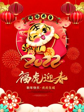 2022新年卡通虎福