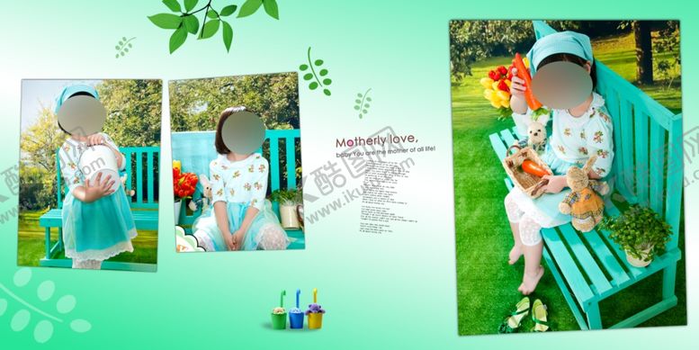 编号：22294809141157581458【酷图网】源文件下载-儿童相册模板图片