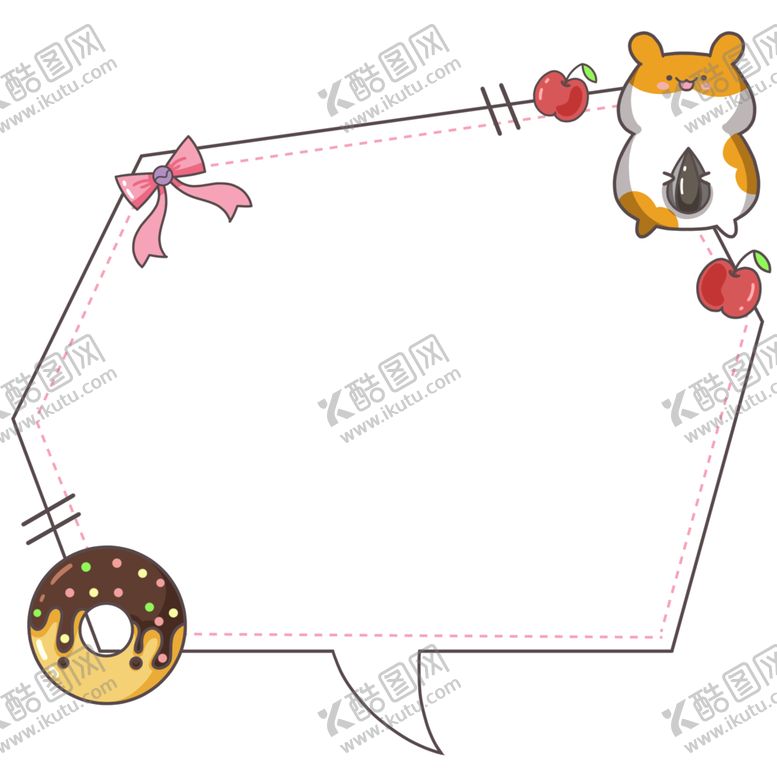 编号：31769707042045218711【酷图网】源文件下载-甜甜圈卡通边框