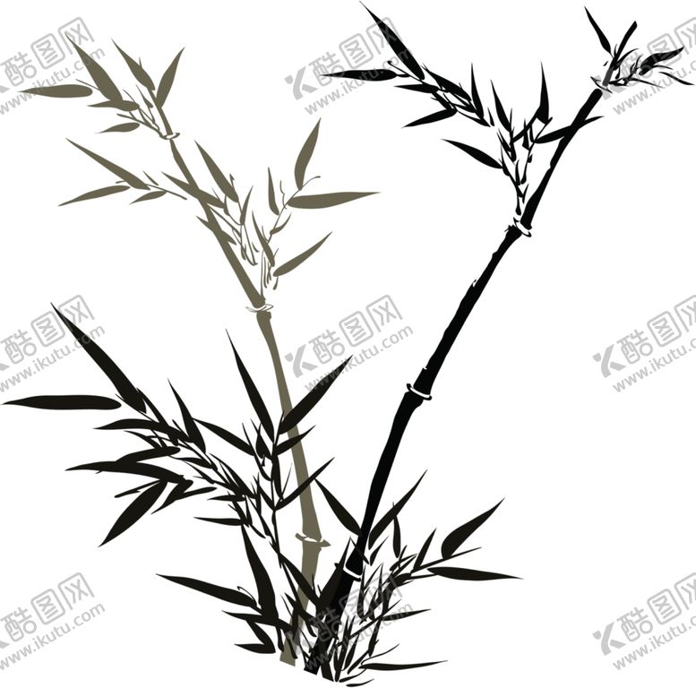 编号：65074907071634007445【酷图网】源文件下载-水墨竹子