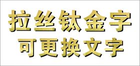 拉丝钛金字