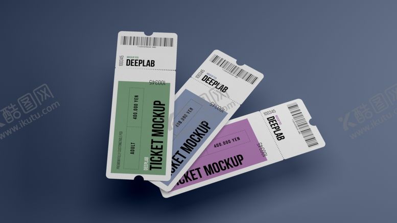 编号：18371709220548445740【酷图网】源文件下载-门票样机设计效果图