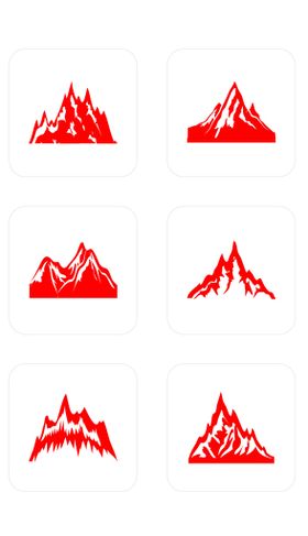 矢量山脉logo山体山峰ico