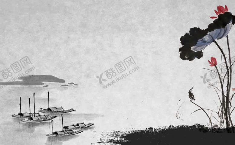 编号：85107409150405138652【酷图网】源文件下载-水墨背景书房装饰画客厅装饰画