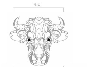 牛头线稿