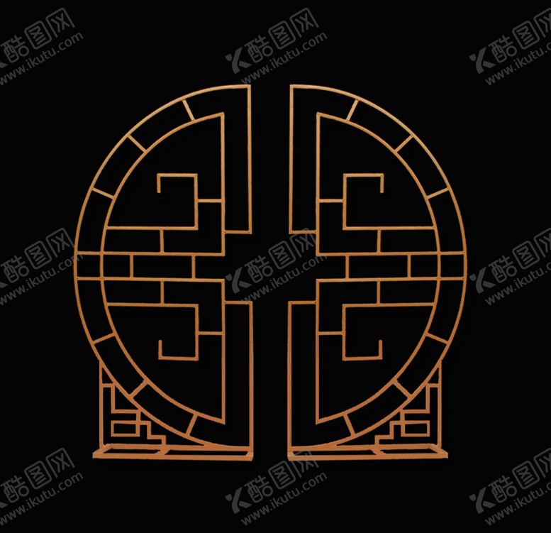 编号：77237409241923025719【酷图网】源文件下载-中式铁艺屏风