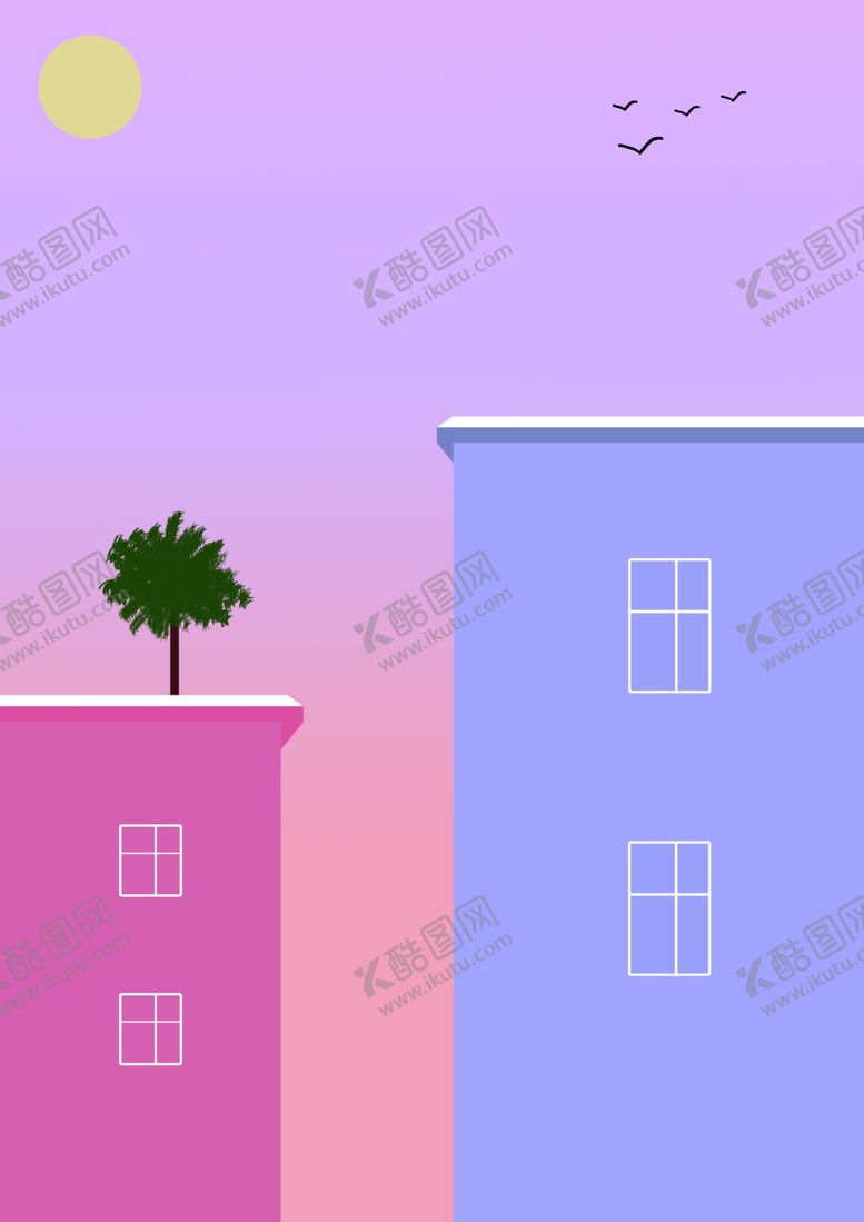 编号：83987305010932164539【酷图网】源文件下载-插画风景楼清新