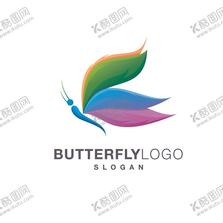 编号：59350210032041223775【酷图网】源文件下载-蝴蝶logo