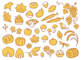 秋季元素矢量插画集合