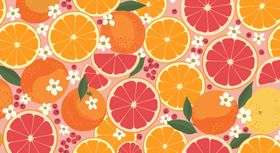 柑橘水果图案