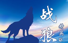 战狼精英队旗子