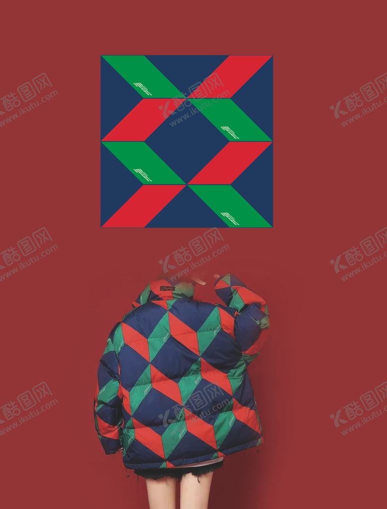 编号：57236805012240224403【酷图网】源文件下载-黑白菱形格子定位女装男装