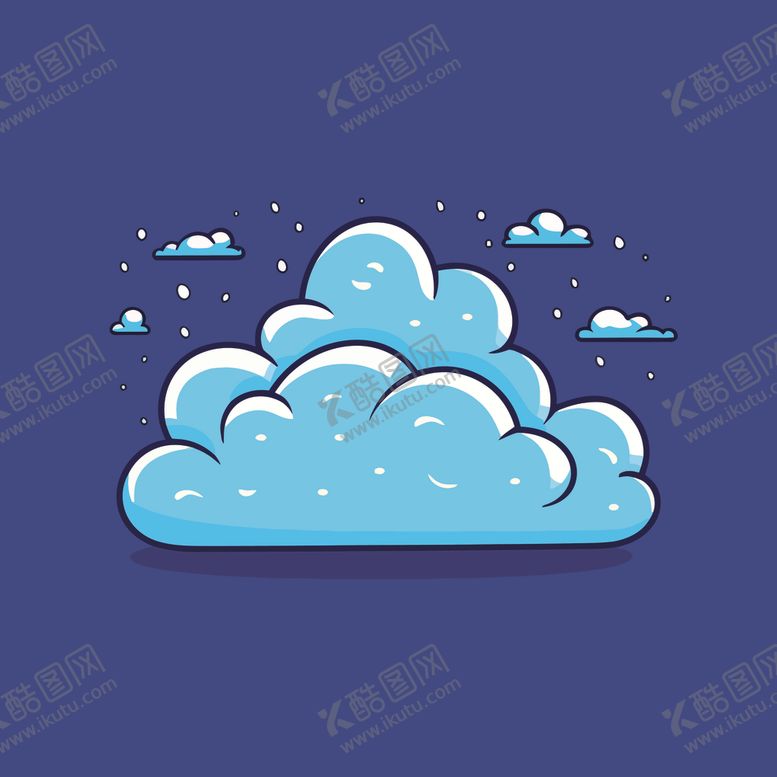 编号：92357302042303387223【酷图网】源文件下载-可爱白云卡通绘画儿童插画