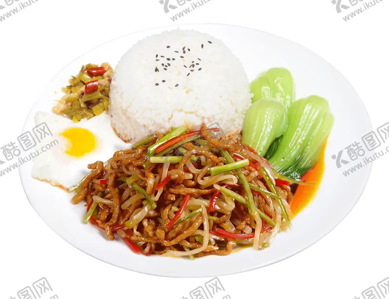 编号：42489602052311511150【酷图网】源文件下载-榨菜肉丝盖码饭