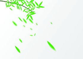树叶绿色飘舞飞舞夏季素材