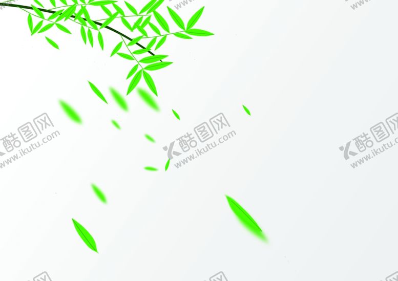 编号：83809907060948122576【酷图网】源文件下载-树叶绿色飘舞飞舞夏季素材