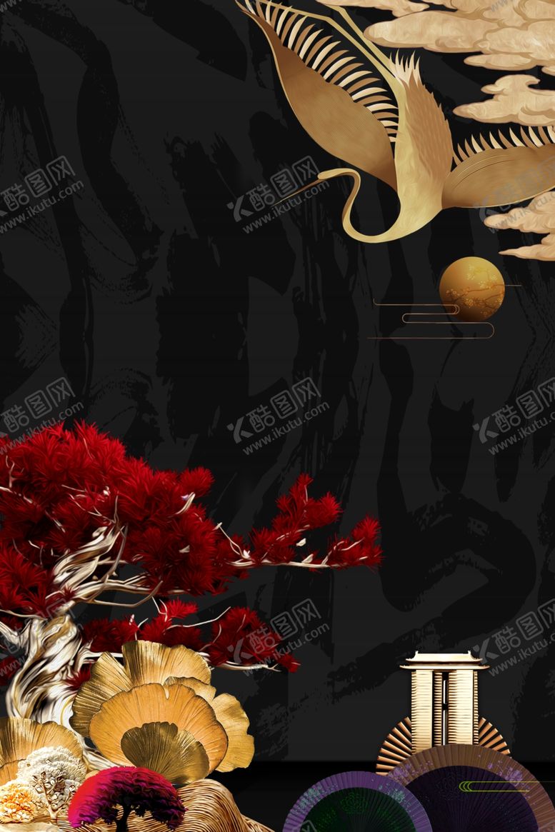 编号：92741609291355521474【酷图网】源文件下载-中式背景墙中式背景素材背景