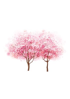 手绘桃花