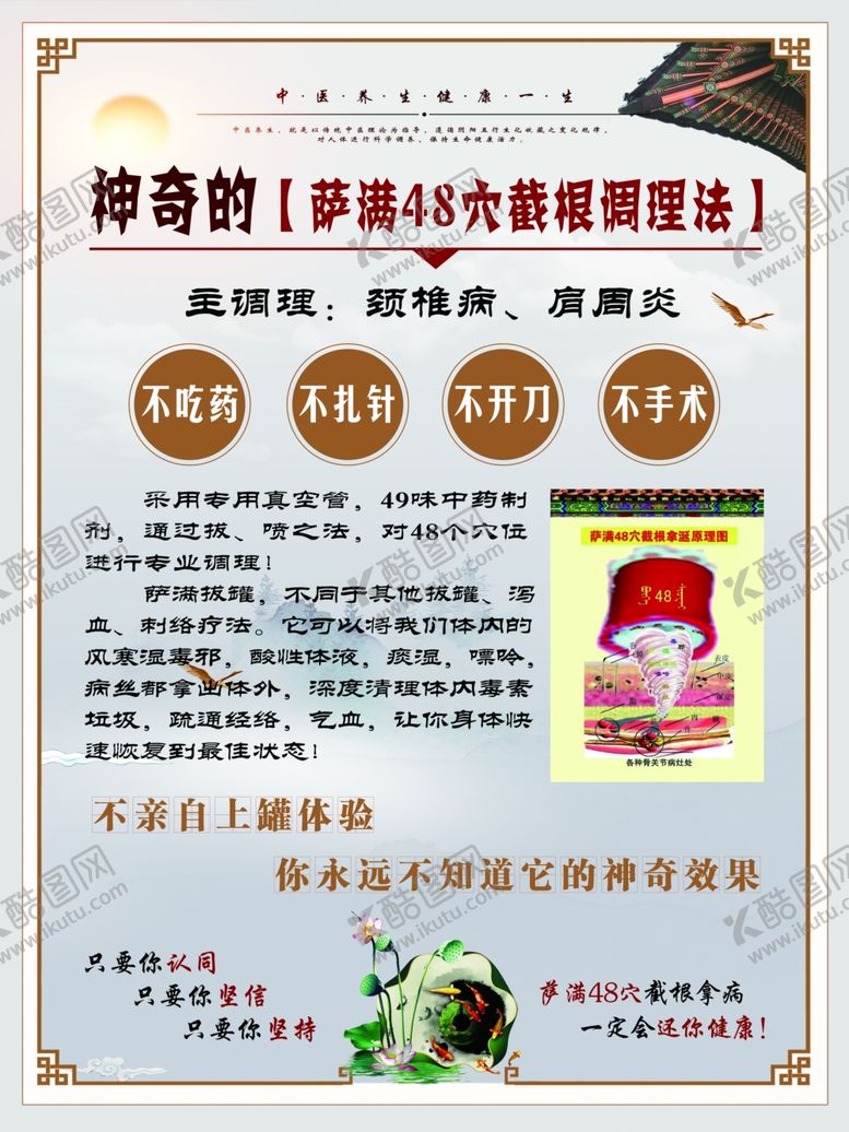 编号：98033304200443537617【酷图网】源文件下载-神奇的萨满48穴截根调理法