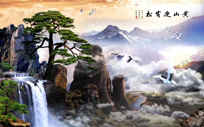 编号：16366710200202545022【酷图网】源文件下载-松鹤延年