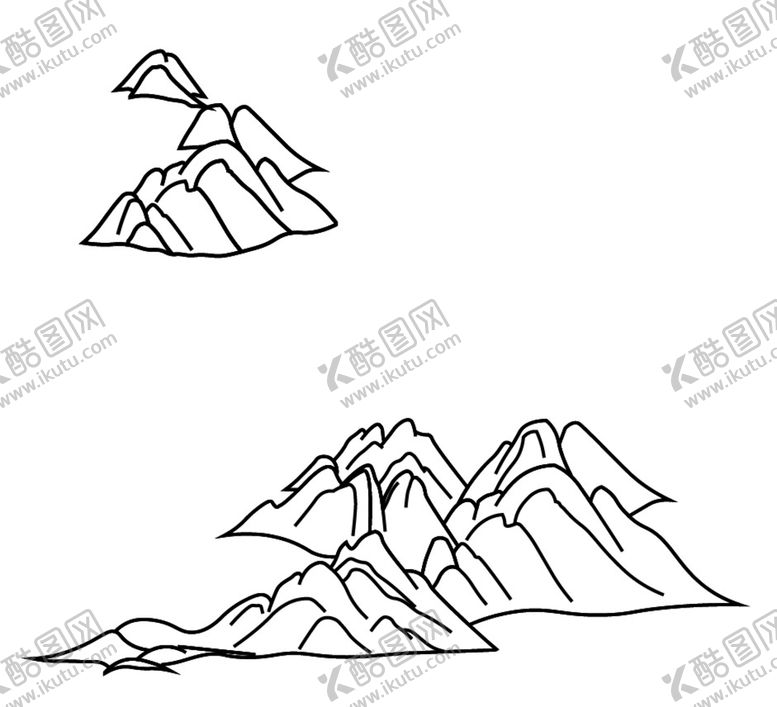 编号：46329110230450336020【酷图网】源文件下载-山峰简画