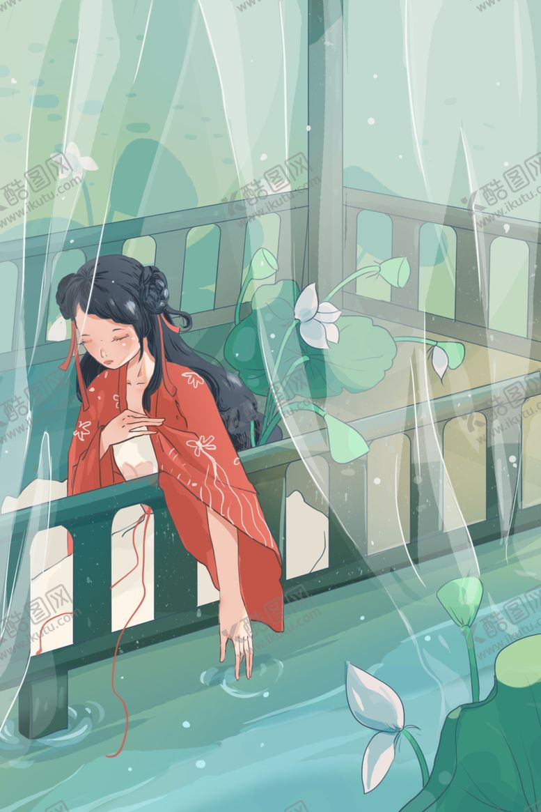 编号：27072907011450309354【酷图网】源文件下载-古风人物美女插画