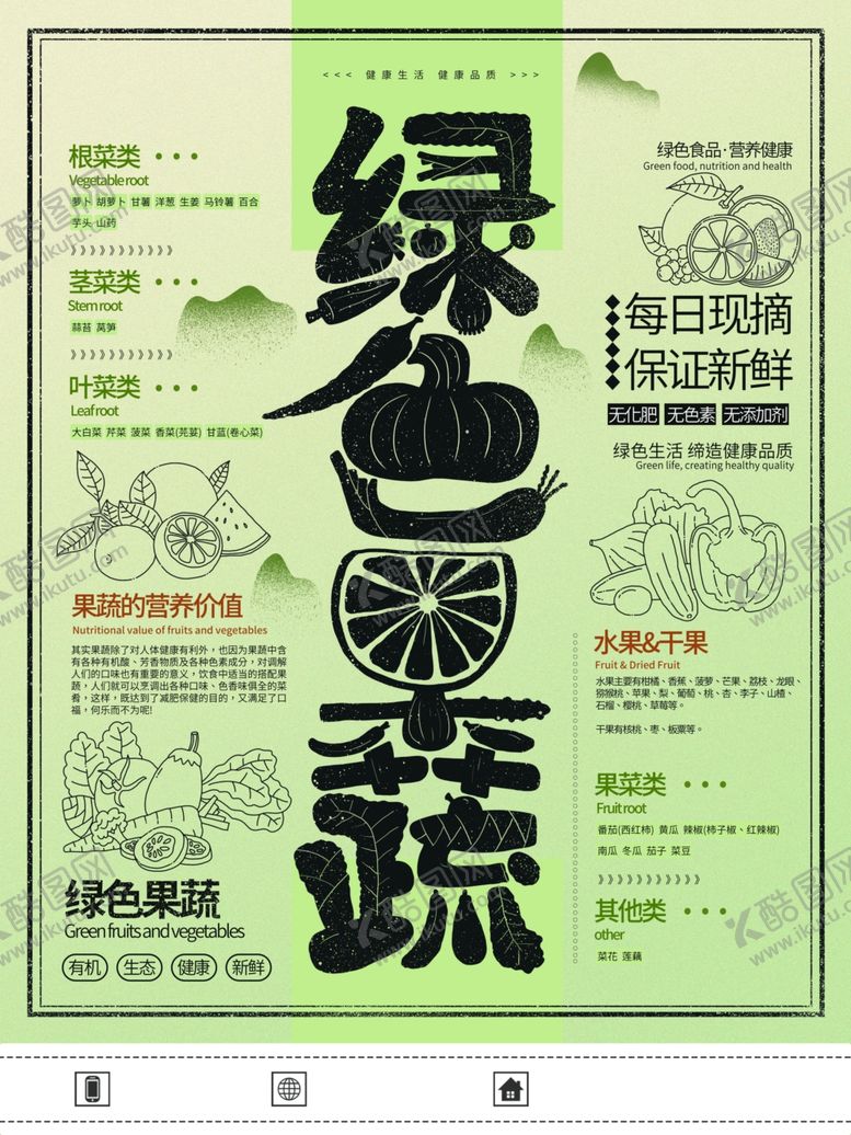 编号：72033310061221222508【酷图网】源文件下载-绿色果蔬