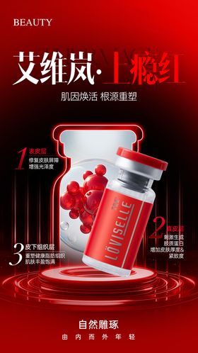 医美艾维岚上瘾红海报