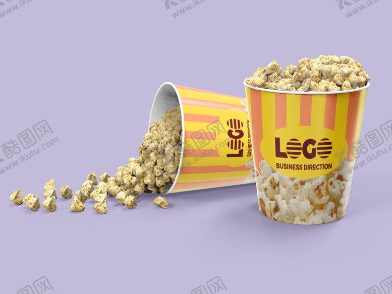 编号：83726809260056214358【酷图网】源文件下载-爆米花包装贴图样机