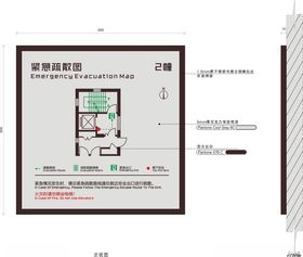 消防疏散图矢量标识导视提示牌