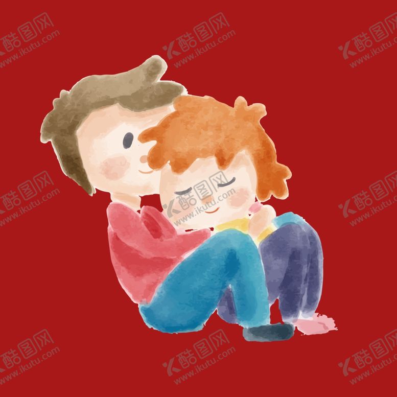 编号：89829201310914413993【酷图网】源文件下载-手绘情侣恋人