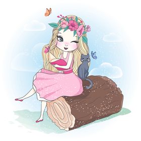 时尚手绘女孩