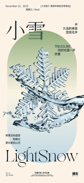 小雪节气酸性海报