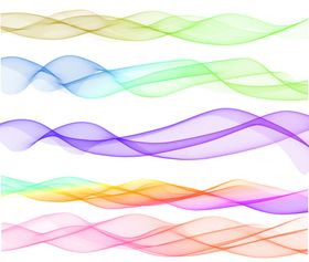 多彩飘逸动感线条图案